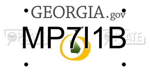 MP7I1B Georgia License Plate