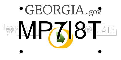 MP7I8T Georgia License Plate