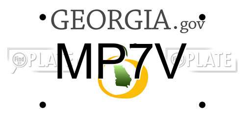 MP7V Georgia License Plate