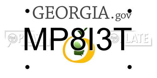 MP8I3T Georgia License Plate