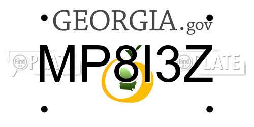 MP8I3Z Georgia License Plate