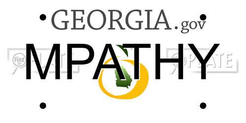 MPATHY Georgia License Plate