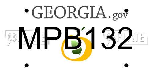MPB132 Georgia License Plate