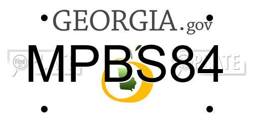 MPBS84 Georgia License Plate