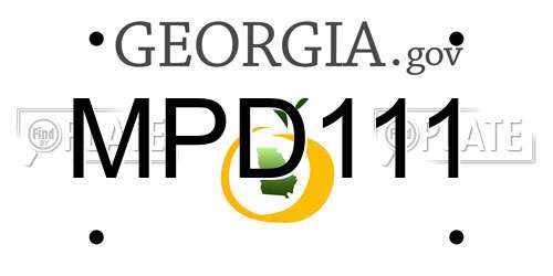 MPD111 Georgia License Plate