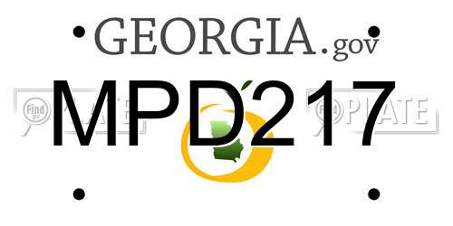 MPD217 Georgia License Plate
