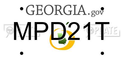 MPD21T Georgia License Plate