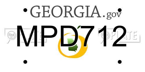 MPD712 Georgia License Plate