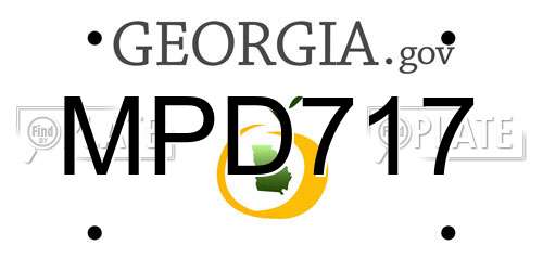 MPD717 Georgia License Plate