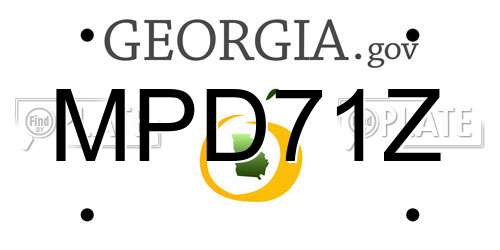 MPD71Z Georgia License Plate