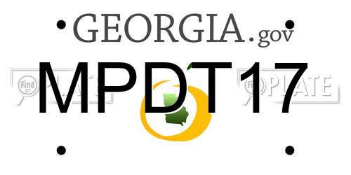 MPDT17 Georgia License Plate