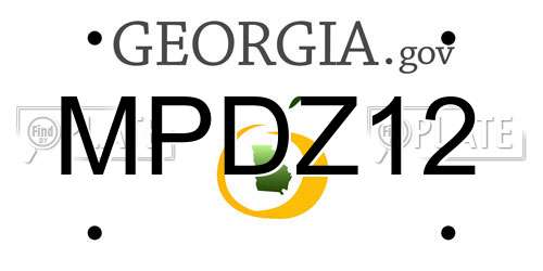 MPDZ12 Georgia License Plate