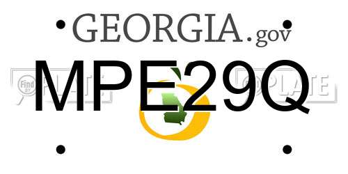 MPE29Q Georgia License Plate