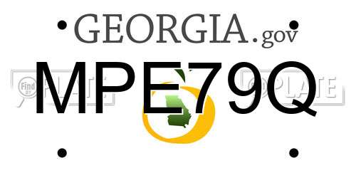 MPE79Q Georgia License Plate