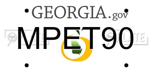 MPET90 Georgia License Plate