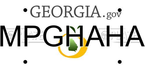 MPGHAHA Georgia License Plate