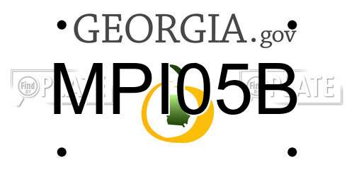 MPI05B Georgia License Plate