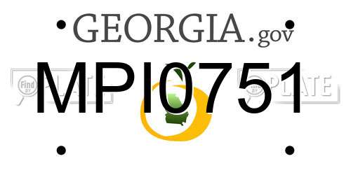 MPI0751 Georgia License Plate