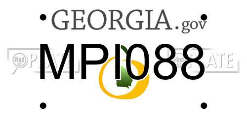 MPI088 Georgia License Plate
