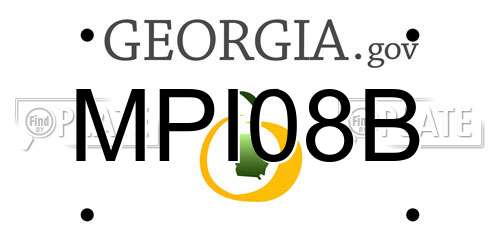 MPI08B Georgia License Plate