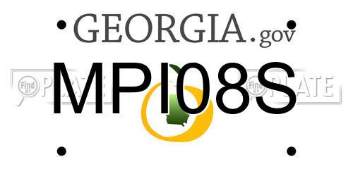 MPI08S Georgia License Plate