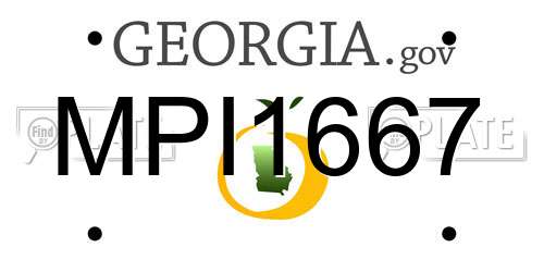 MPI1667 Georgia License Plate