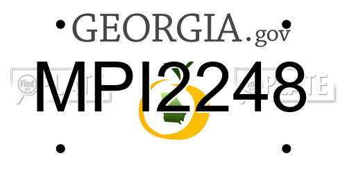 MPI2248 Georgia License Plate
