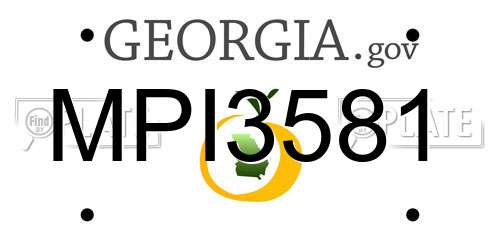 MPI3581 Georgia License Plate