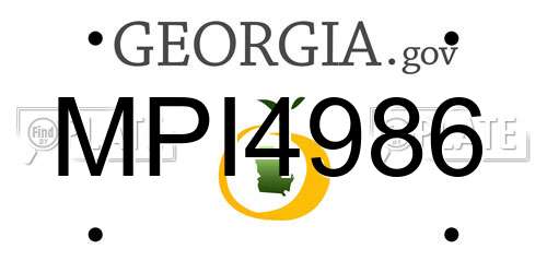 MPI4986 Georgia License Plate