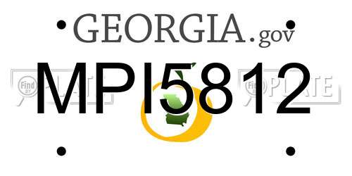 MPI5812 Georgia License Plate