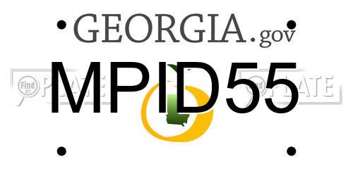 MPID55 Georgia License Plate