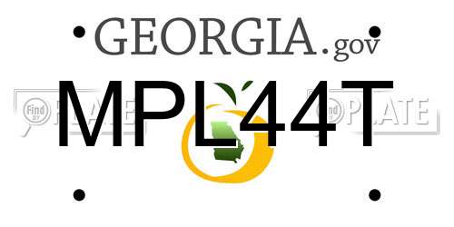 MPL44T Georgia License Plate