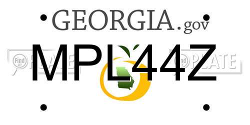MPL44Z Georgia License Plate