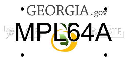 MPL64A Georgia License Plate
