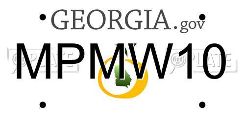 MPMW10 Georgia License Plate