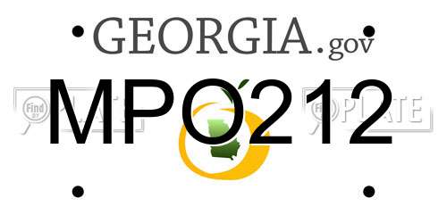 MPO212 Georgia License Plate