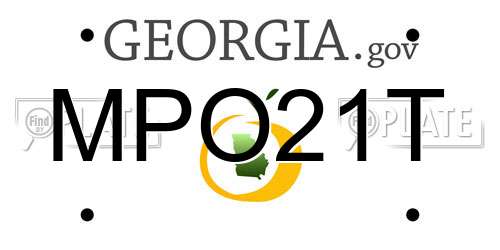 MPO21T Georgia License Plate