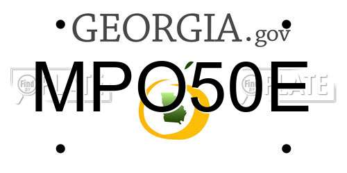 MPO50E Georgia License Plate