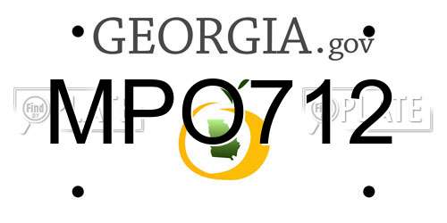 MPO712 Georgia License Plate