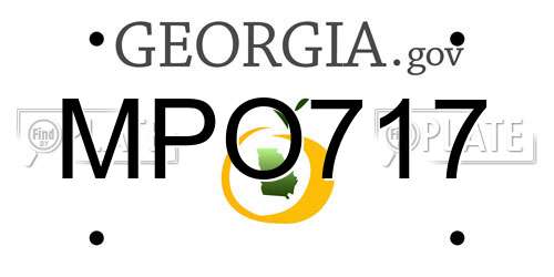 MPO717 Georgia License Plate