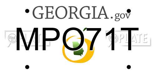 MPO71T Georgia License Plate
