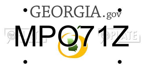 MPO71Z Georgia License Plate