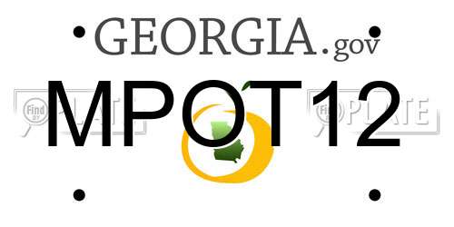 MPOT12 Georgia License Plate