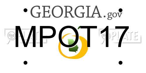 MPOT17 Georgia License Plate
