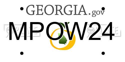 MPOW24 Georgia License Plate