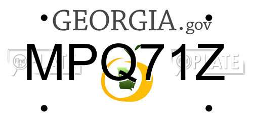 MPQ71Z Georgia License Plate