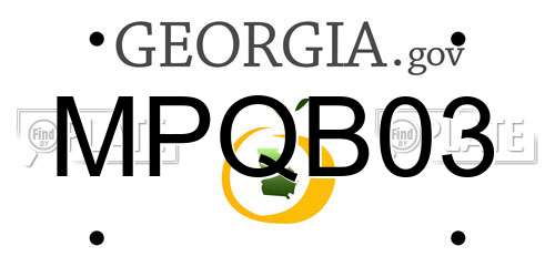 MPQB03 Georgia License Plate
