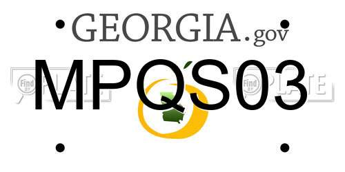 MPQS03 Georgia License Plate