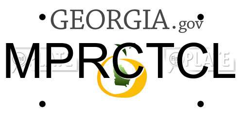 MPRCTCL Georgia License Plate