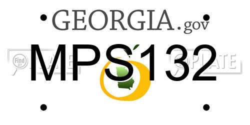 MPS132 Georgia License Plate